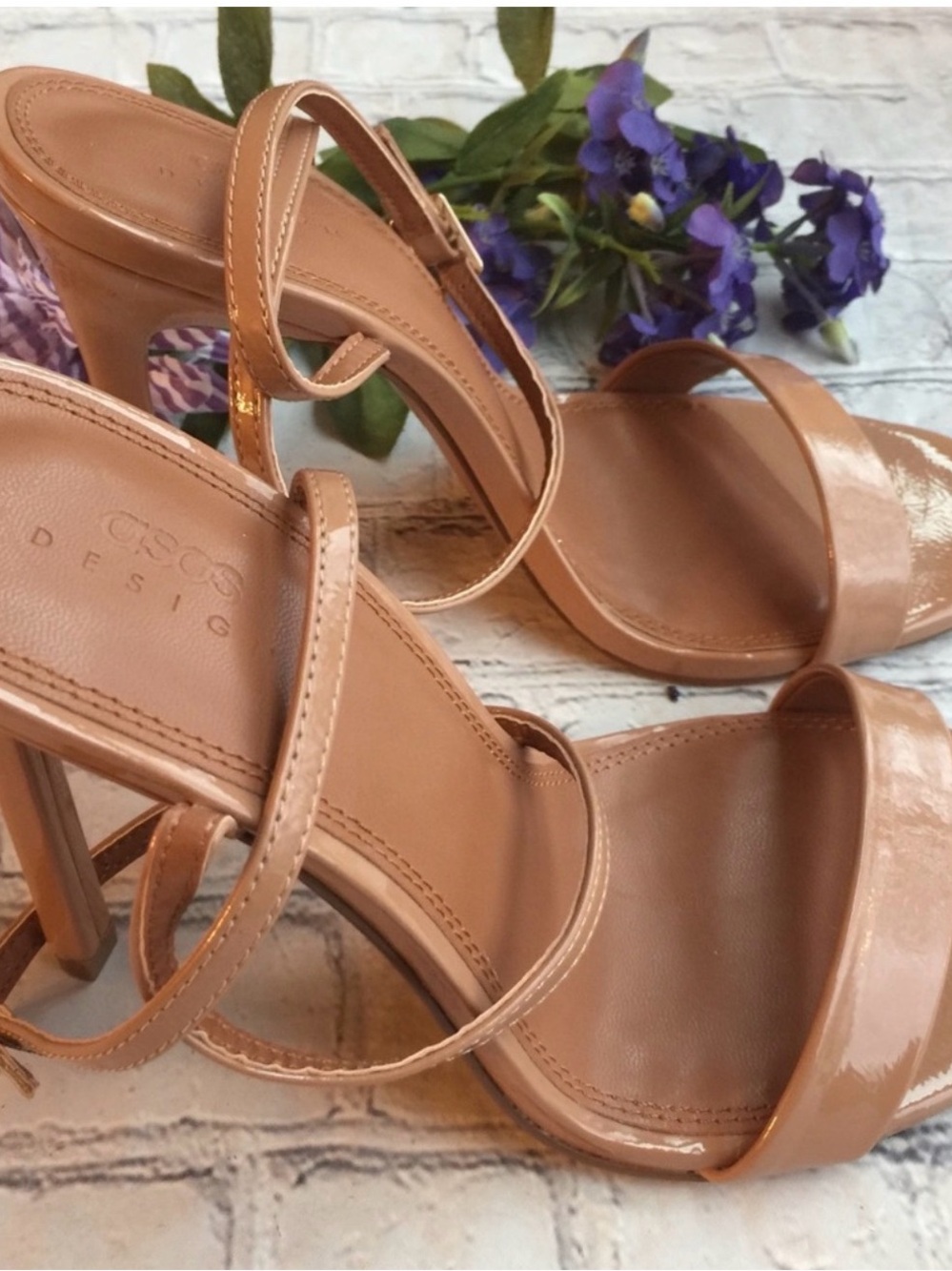 ASOS NALA BARELY THERE patent leather strap heeled sandals 
HEELED SANDALS